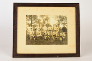 1917 Framed 11x9" Gelatin Silver Print - Baseball Team Possibly Boston V26