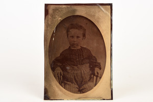 Tintype 5x7 Inch - Portrait of Young Boy Victorian Antique Photo V27