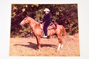 1980s 11x14'' Color Photo - Ashland County Ohio Person on Horse V20