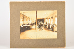 1920s Mounted Silver Gelatin Print 12 x 10'' - Open-Plan Office Setting V23