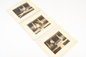 Early 1900s Silver Gelatin Photo Set 5⅝x4⅝'' - Uncle Frank Riding a Bike V26