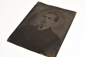 Tintype 6.5x8.5'' Full Plate - Portrait of Gentleman Victorian Antique Photo V24
