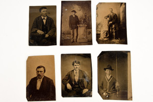 Tintype lot of 6 Antique Photos Featuring Fine Victorian Gentlemen