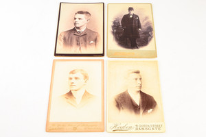 Late 1800s Cabinet Card Albumen Photo 4¼x6½ - Lot of 4 - Victorian Gentleman V25