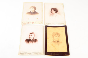 Late 1800s Cabinet Card Albumen Photo 4¼x6½ - Lot of 4 - Victorian Women V22