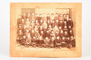 1890s Mounted Albumen Print 8½x6½" - Victorian American School Class Photo V21