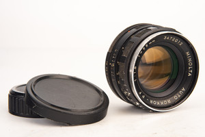 Minolta Rokkor-PF 55mm f/1.8 Manual Focus Prime Lens w Caps MD MC SR Mount V23