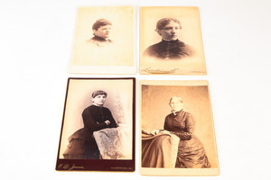 Late 1800s Cabinet Card Albumen Photo 4¼x6½ - Lot of 4 - Victorian Ladies V24