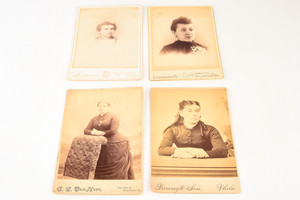 Late 1800s Cabinet Card Albumen Photo 4¼x6½ - Lot of 4 - Victorian Ladies V26