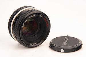Nikon Nikkor 50mm f/1.8 Ai Red Serial Number Prime Long Nose Lens with Cap V23
