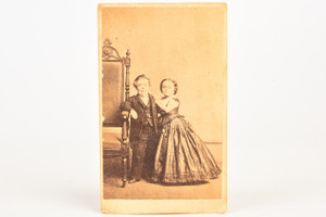 1860s CDV Carte-de-visite Photo - General Tom Thumb & Wife Lavinia Warren V28