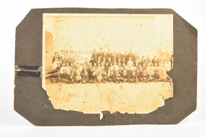 1890s Mounted Albumen Print 12x7¾" - Victorian American School Class Photo V26
