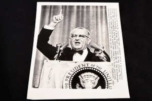 1964 Press Photo 8x10" - President L.B. Johnson at Democrat Event in Miami V22