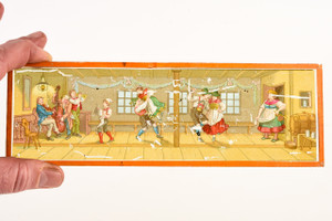 Late 1800s Magic Lantern Slide - 9⅜x3⅛" - Traditional Bavarian Tavern Scene V21