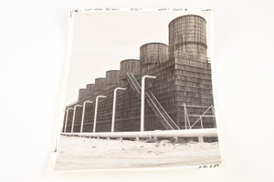1954 Gelatin Silver Photo 8x10" - Electric World - Industrial Cooling Towers V24