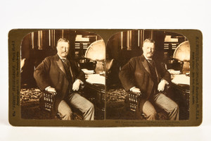 1902 H.C. White Stereoview Card 7x3½" - Teddy Roosevelt White House D.C. V29