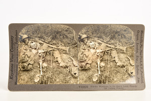 Keystone Stereoview Photo 7x3½" - WWI Human Wreckage in No Man's Land V24