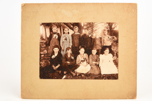 Late 1800s Mounted Albumen Print 5¾x4¾'' - Children Group Shot Class Photo V21