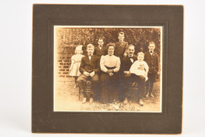 Early 1900s Mounted Print 7x6'' - Outdoor Portrait of Victorian Family V21