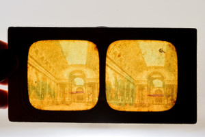 Gallery of Battles Versailles - 1860s French Tissue Stereo View Card - 7x3½" V29