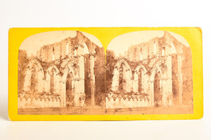 1870s Stereoview Photo 7x3¼" - Netley Abbey Ruins Southampton England V23