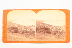 1870s Stereoview Photo 7x3½" Watkins Glenn & Seneca Lake by W.S. Jones V22