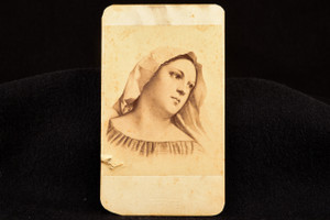 1870s CDV Carte-de-visite Photo 2½x4⅛" Madonna from Painting of Holy Family V29