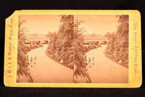 Mammoth Stereoview Bridge F Prospect Park Brooklyn by E. & H.T. Anthony1870s V24