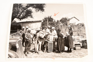 1938 ACME ROTO Press Photo Amish Fruit Auction Watermelon Shortage 9x7¼" V28