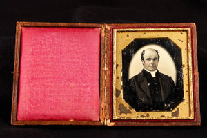 Daguerreotype Photo of Distinguished Gentleman with Hand Tinting 1/6 Plate V24