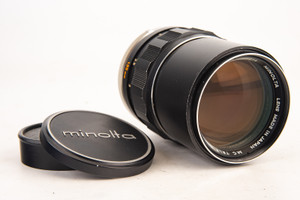 Minolta MD Mount MC Tele Rokkor PF 135mm f/2.8 Telephoto MF Lens with Caps V21