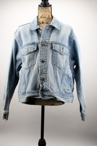Vintage Women's 90's Express Denim Jacket Large Slightly Cropped 06