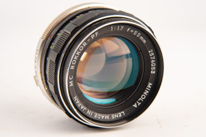 Minolta MC Rokkor-PF 55mm f/1.7 Manual Focus Prime Lens with Caps SR Mount V20