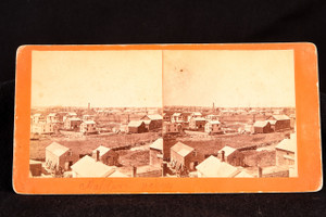 Malden Massachusetts Stereoview Photo Card - E.C. Swain Town View 1870s V22
