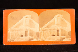 Mt Washington Signal Station Ice Covered Kilburn Stereoview Photo 7×3½" V23