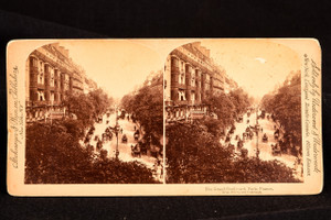 Stereoview The Grand Boulevard Paris France 1894 Bert Underwood Photo V23