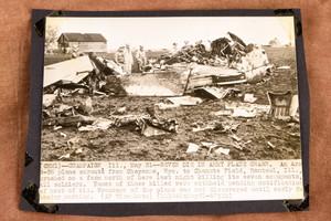 Champaign Illinois Army B-25 Plane Crash AP Wirephoto Photograph 1947 V35