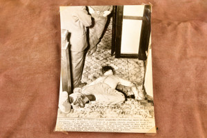 1947 AP Wire Photo Rodeo Cowboy A.J. Greening Stabbing Victim Chicago Crime V31