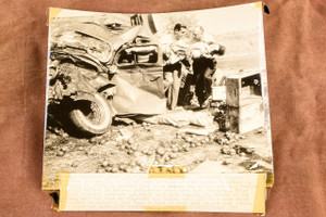 1947 Sacramento CA Auto Truck Crash Rescue Fatal Accident AP Wire Photo V38