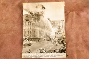 Benjamin Franklin High School Fire Philadelphia Downtown 1947 AP Wire Photo V34