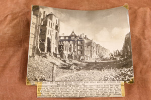 1947 AP Wire Photo Wroclaw Poland WWII Ruins Former German Breslau V32