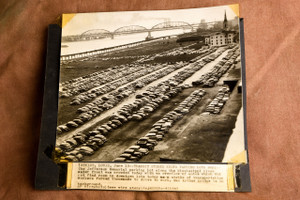 St. Louis Transit Strike Jefferson Memorial Parking Lot AP Wire Photo 1947 V34