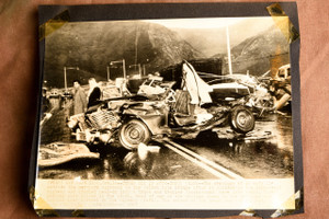 1947 AP Wire Photo San Francisco Golden Gate Bridge Fatal Auto Truck Crash Dead