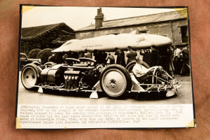 John Cobb Railton Mobil Special Bonneville Speed Record 1947 AP Wire Photo V32