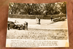 1947 Indianapolis 500 Fatal Crash of William "Shorty" Cantlon AP Wire Photo V36
