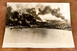 1947 Texas City Disaster Explosion Fires 13⅜×10 AP Wire Photo V30