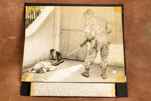 Dutch Soldier Indonesia Java Malang War 8¼x8 1947 AP Wire Photo V38