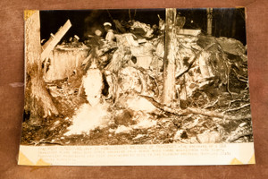 Port Deposit MD DC-4 Smoldering Wreckage 9x6¼ 1947 AP Wire Photo V33