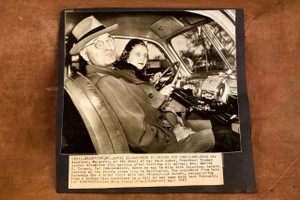 Truman with Daughter Margaret in Ford Sedan 8¼x8 1947 AP Wire Photo V38