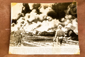 Java Indonesia Fighting Front Probolinggo Fire 8½x6¾ 1947 AP Wire Photo V38